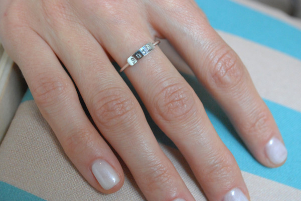 Gem & Blue Boss Ring - Silver or Gold Gem & Blue Boss Ring - Silver or Gold