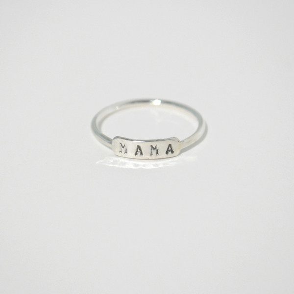 Mama Ring - Yellow Gold, Rose Gold or Silver Mama Ring - Yellow Gold, Rose Gold or Silver