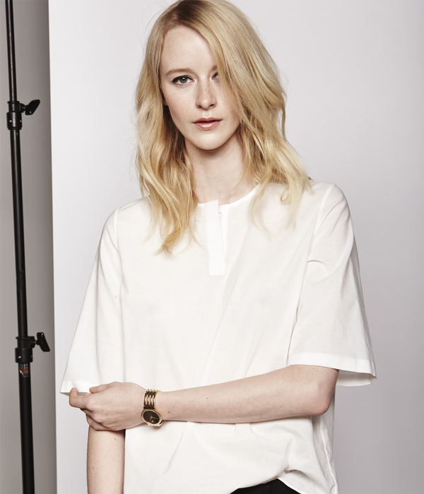 Nikki Chasin Cotton Henley with Back Gathers Nikki Chasin Cotton Henley with Back Gathers