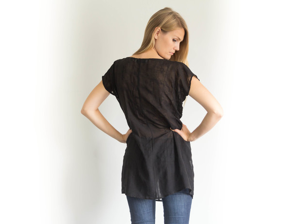 Devlyn van Loon Sheer Silk Blend Tunic Devlyn van Loon Sheer Silk Blend Tunic