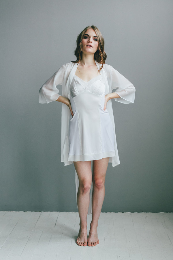 Salua Atelier Italian Cotton/Silk Short Robe Salua Atelier Italian Cotton/Silk Short Robe