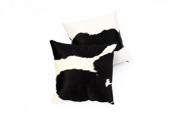 Primecut Black + White Cowhide Pillow Primecut Black + White Cowhide Pillow