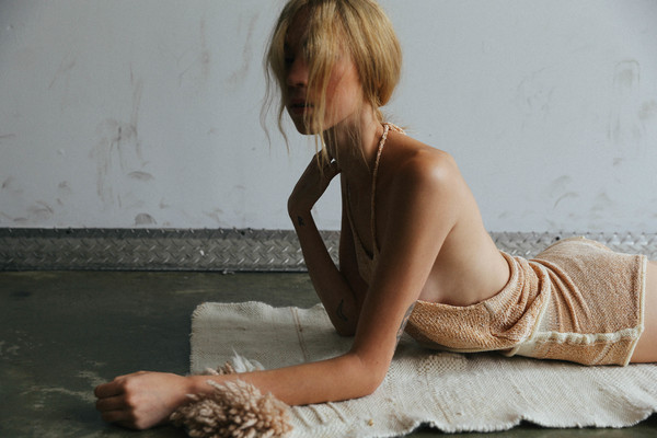 giu giu Chenille Nude Topless Halter giu giu Chenille Nude Topless Halter