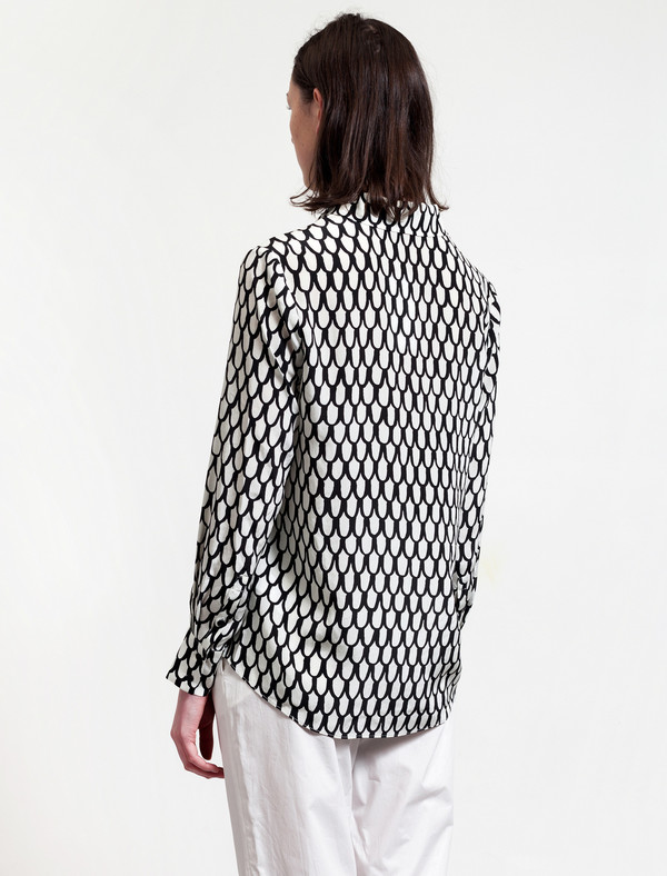 Marimekko Womens Scale Print Silk Shirt Marimekko Womens Scale Print Silk Shirt