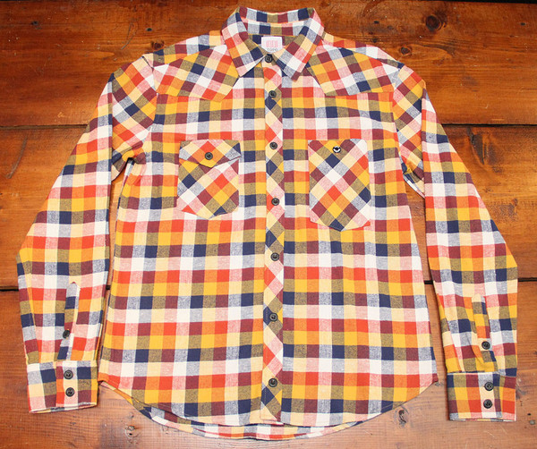 Men's Topo Designs Work Shirt - Orange Plaid Flannel Men's Topo Designs Work Shirt - Orange Plaid Flannel