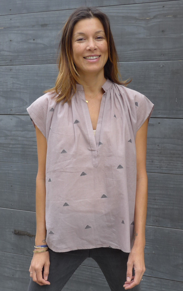 Two Khadi shirt with Handwoven squares Two Khadi shirt with Handwoven squares