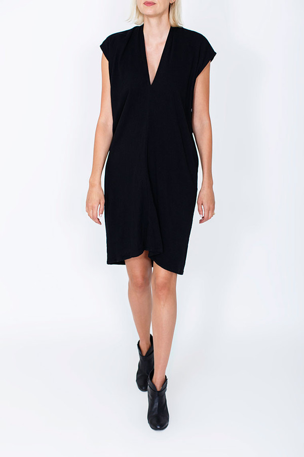 Miranda Bennett Black Everyday Dress, Double Gauze Miranda Bennett Black Everyday Dress, Double Gauze