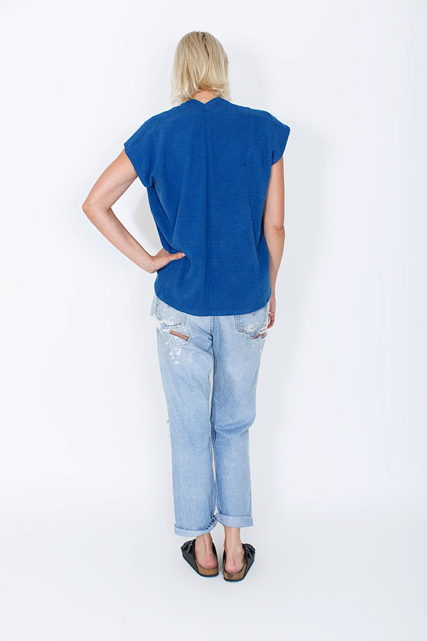 Miranda Bennett Indigo Everyday Top, Double Gauze Miranda Bennett Indigo Everyday Top, Double Gauze