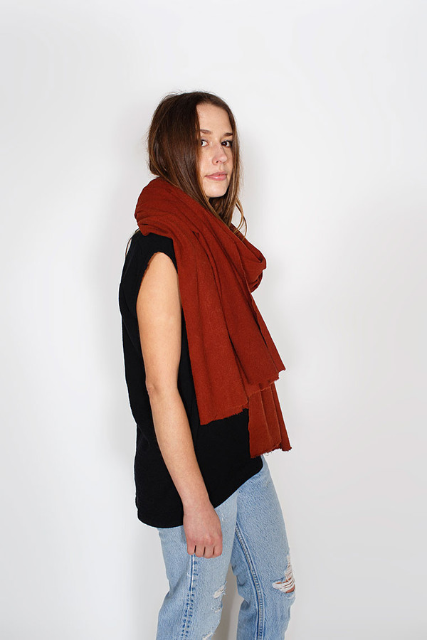 Miranda Bennett Rust Raw Silk Textile Miranda Bennett Rust Raw Silk Textile