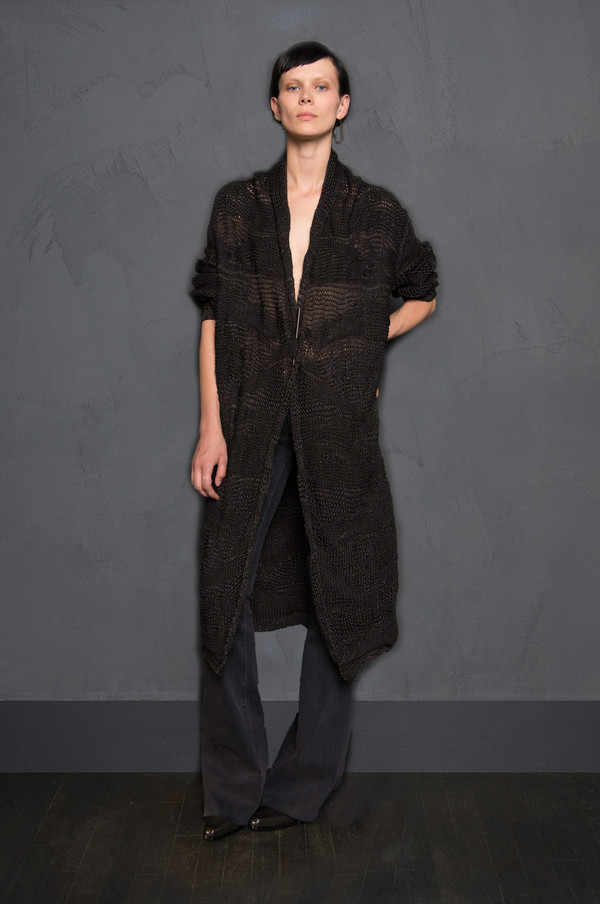 Isabel Benenato Drop Stich Linen Cardigan Isabel Benenato Drop Stich Linen Cardigan
