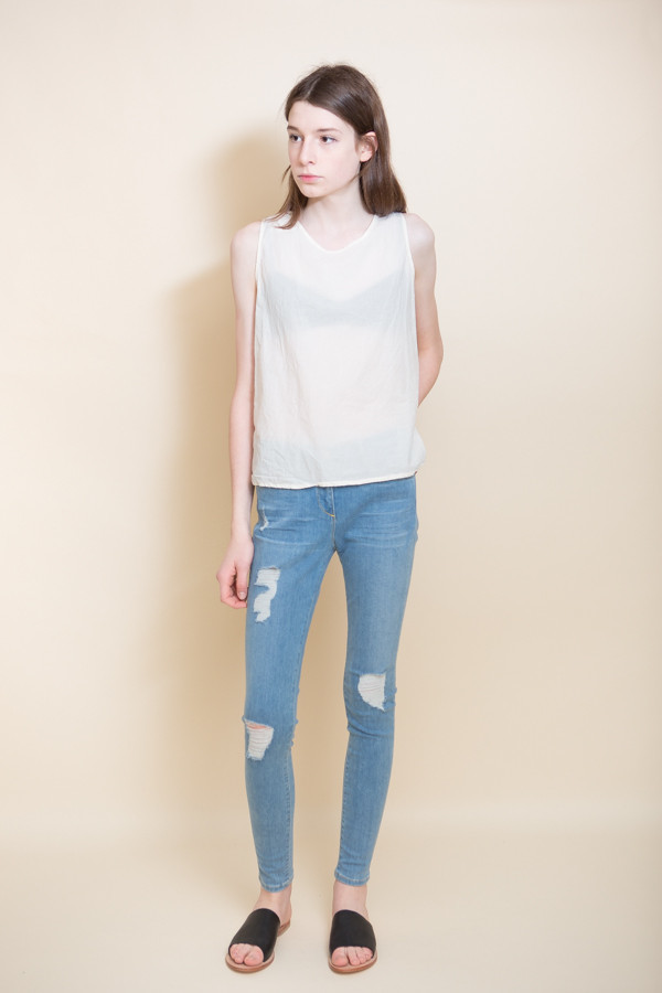 Woven Cotton Tank / Cream Woven Cotton Tank / Cream