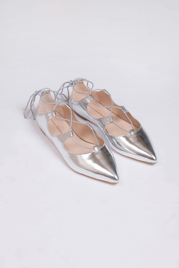 Loeffler Randall Ambra Mirror Leather Flat Loeffler Randall Ambra Mirror Leather Flat