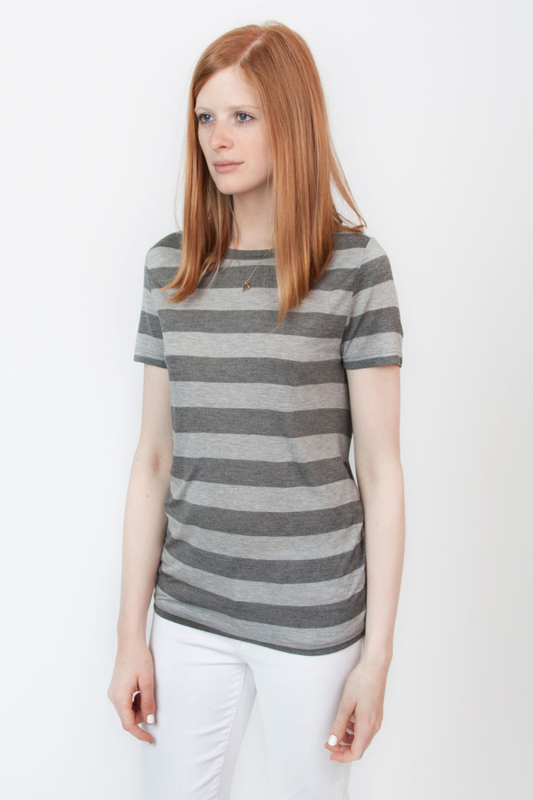 The Lady & the Sailor Grey Stripe Jersey Tee The Lady & the Sailor Grey Stripe Jersey Tee