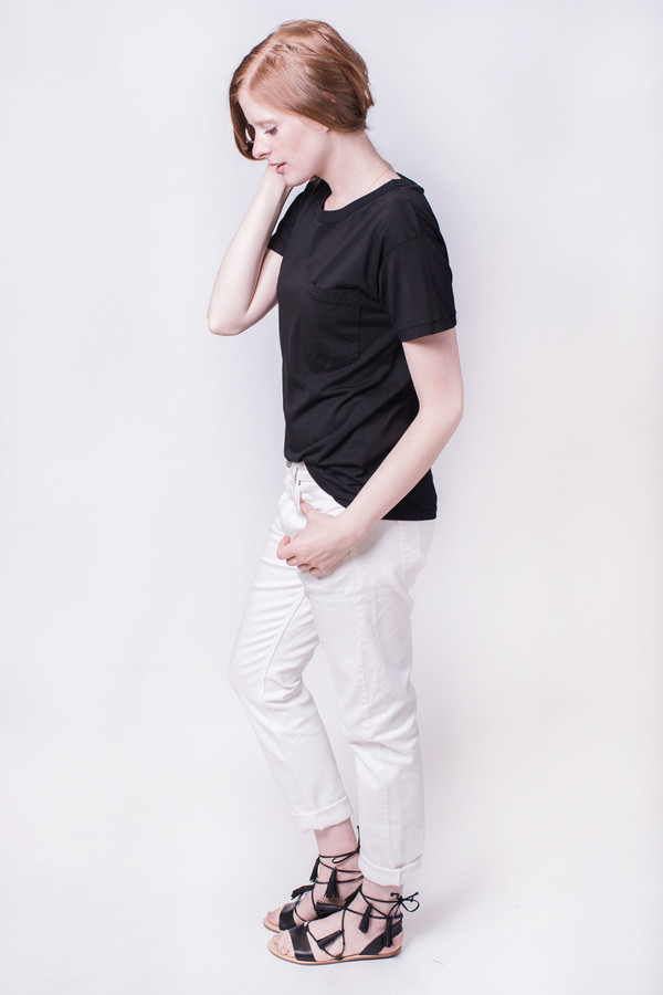 Calder Jaq Knit Pocket Tee Black Calder Jaq Knit Pocket Tee Black