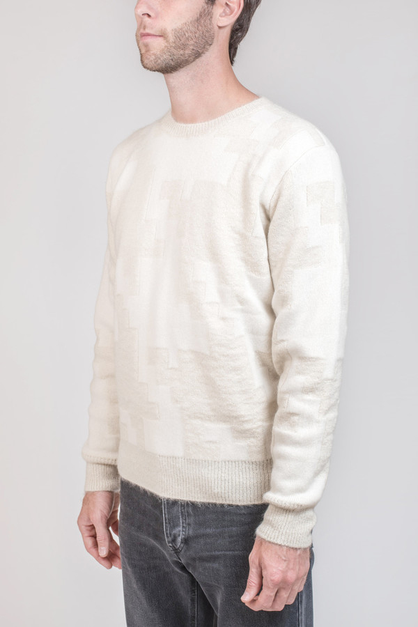 Men's Maison Kitsune Prince Of Wales Sweater Men's Maison Kitsune Prince Of Wales Sweater