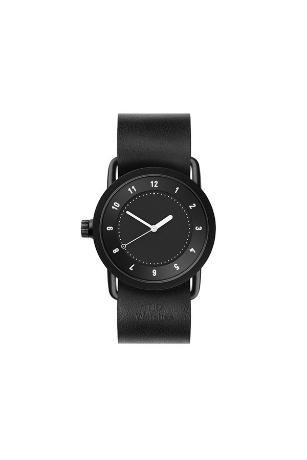 TID Watches TID No.1 36 Black / Black Leather Wristband TID Watches TID No.1 36 Black / Black Leather Wristband