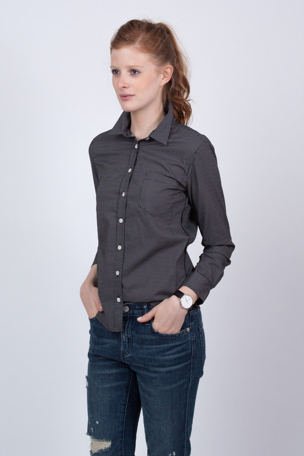 Steven Alan White Dot Petit Seam Shirt Steven Alan White Dot Petit Seam Shirt