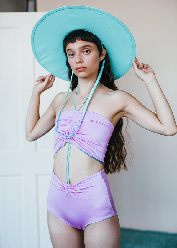 Samantha Pleet Castaway Swimsuit - Vista Print Samantha Pleet Castaway Swimsuit - Vista Print