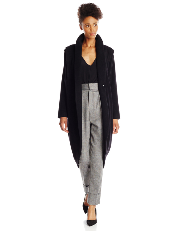 Vincetta Black Shawl Collar Coat Vincetta Black Shawl Collar Coat