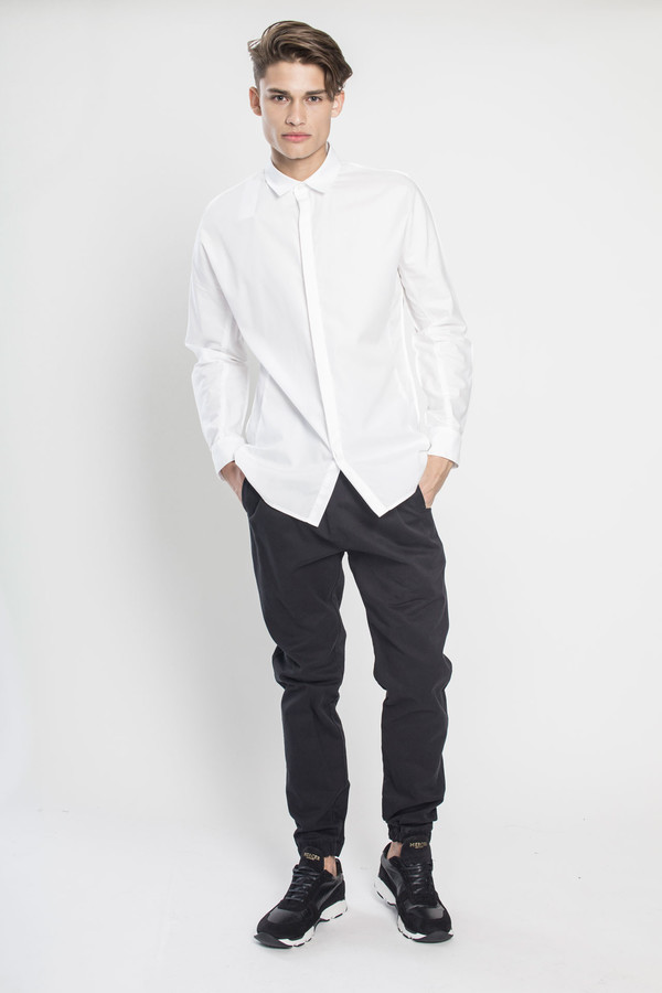 Men's Kenneth Ning Dolman Sleeve Pintuck Shirt Men's Kenneth Ning Dolman Sleeve Pintuck Shirt