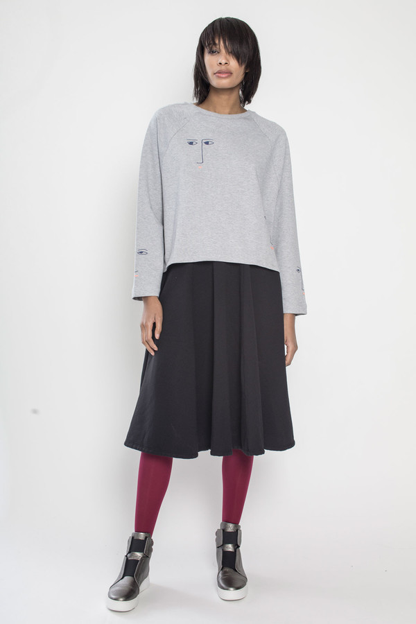KOWTOW Figurine Sweater in Gray Marle KOWTOW Figurine Sweater in Gray Marle