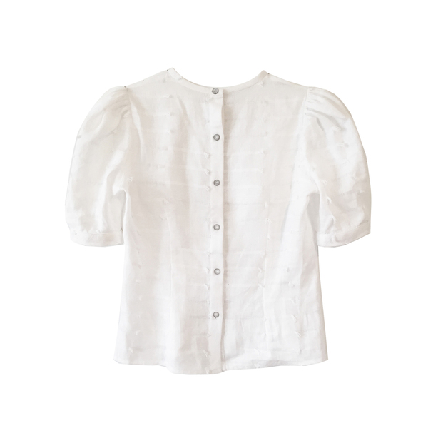 Nikki Chasin Delilah Puff Sleeve Top - Linen Eyelash Nikki Chasin Delilah Puff Sleeve Top - Linen Eyelash