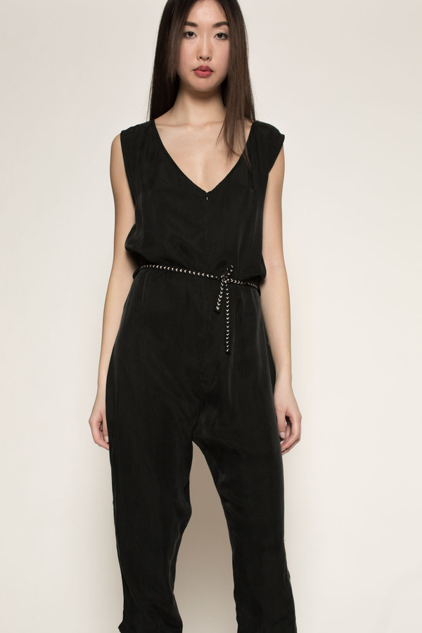 H. Fredriksson Fluke Jumpsuit in Black Cupro H. Fredriksson Fluke Jumpsuit in Black Cupro