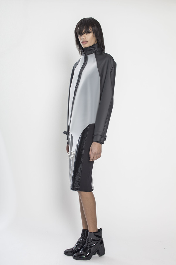 CHROMAT Garter Bomber in Black and White CHROMAT Garter Bomber in Black and White