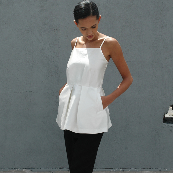 Nikki Chasin Flounce Tank - Ivory Nikki Chasin Flounce Tank - Ivory