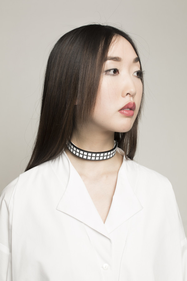 I STILL LOVE YOU NYC Grid Choker in Black/White I STILL LOVE YOU NYC Grid Choker in Black/White