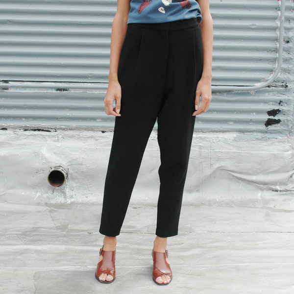 Nikki Chasin Luz Wool Crepe Trousers - Black Nikki Chasin Luz Wool Crepe Trousers - Black