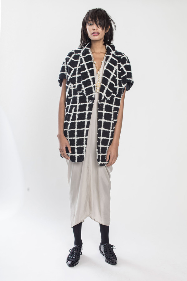 KURT LYLE Jasper Dolman fold jacket in Grid KURT LYLE Jasper Dolman fold jacket in Grid