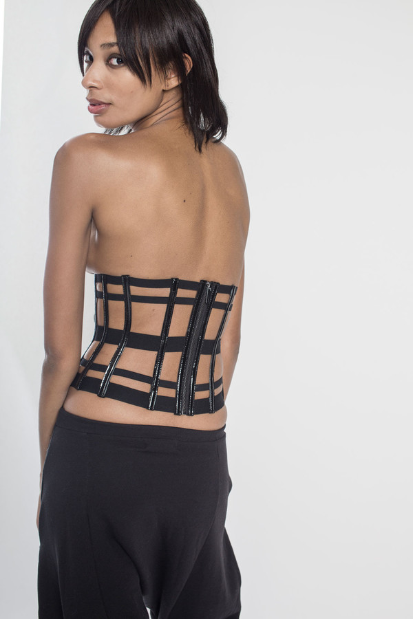 CHROMAT Patent Shoji Corset in Black CHROMAT Patent Shoji Corset in Black