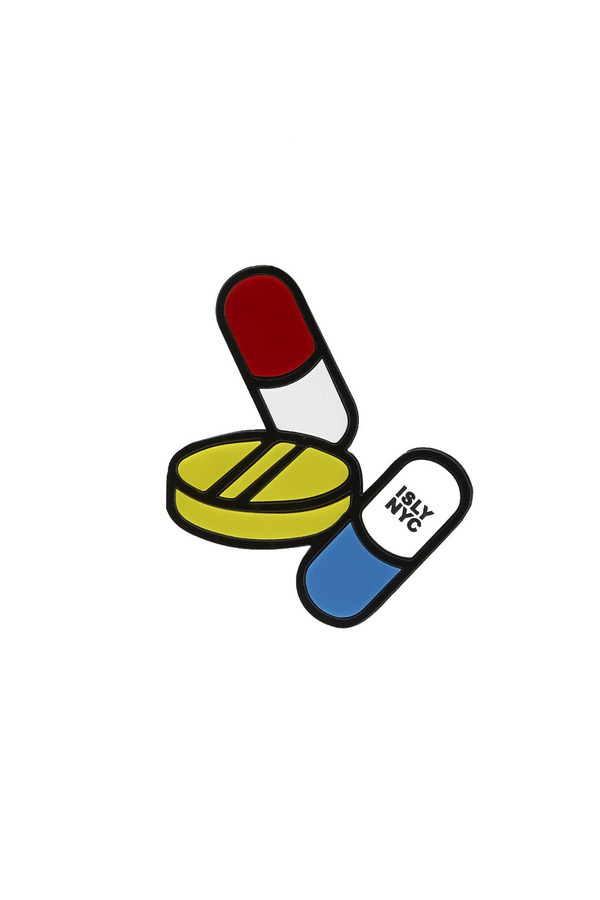 I STILL LOVE YOU NYC Pills Brooch in Primary I STILL LOVE YOU NYC Pills Brooch in Primary