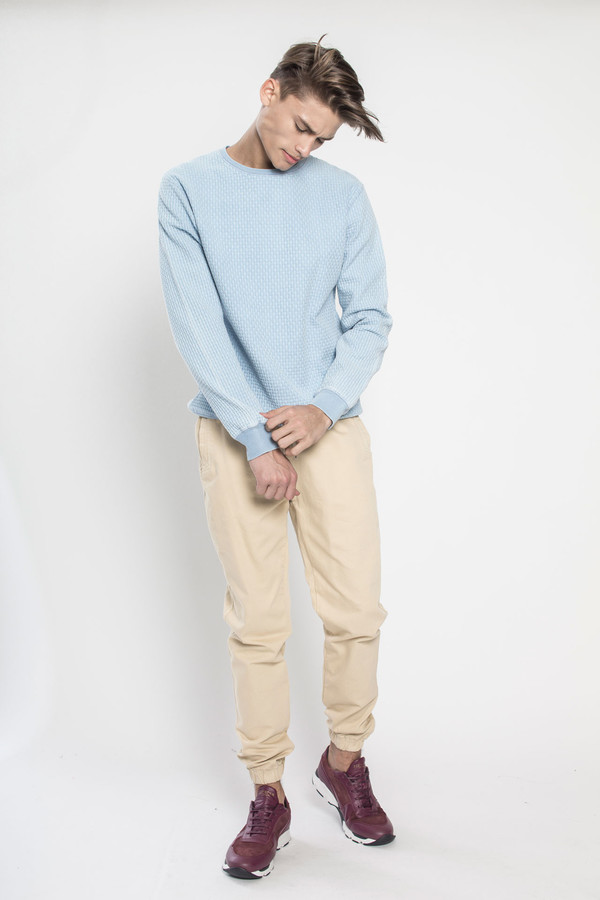 Men's SOULLAND Warners Sweatshirt in Medium Blue Men's SOULLAND Warners Sweatshirt in Medium Blue