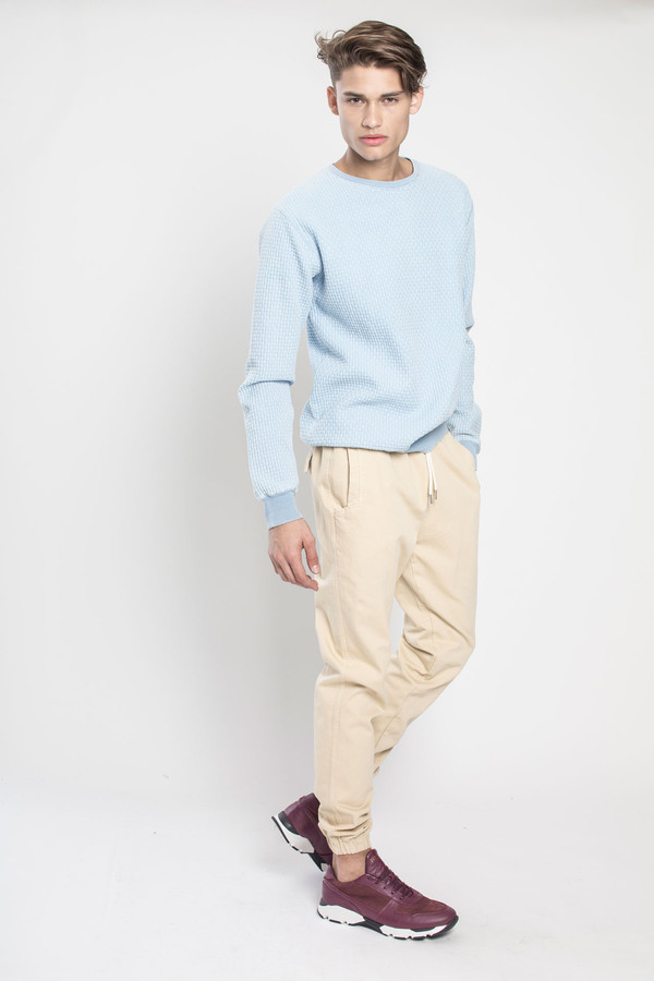 Men's SOULLAND Warners Sweatshirt in Medium Blue Men's SOULLAND Warners Sweatshirt in Medium Blue