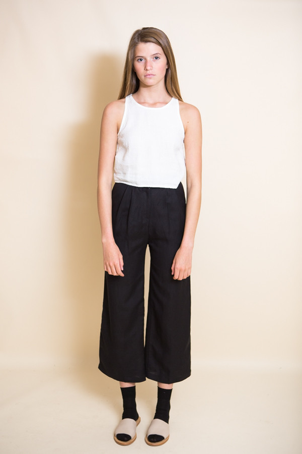 First Rite Banded Tank / White First Rite Banded Tank / White