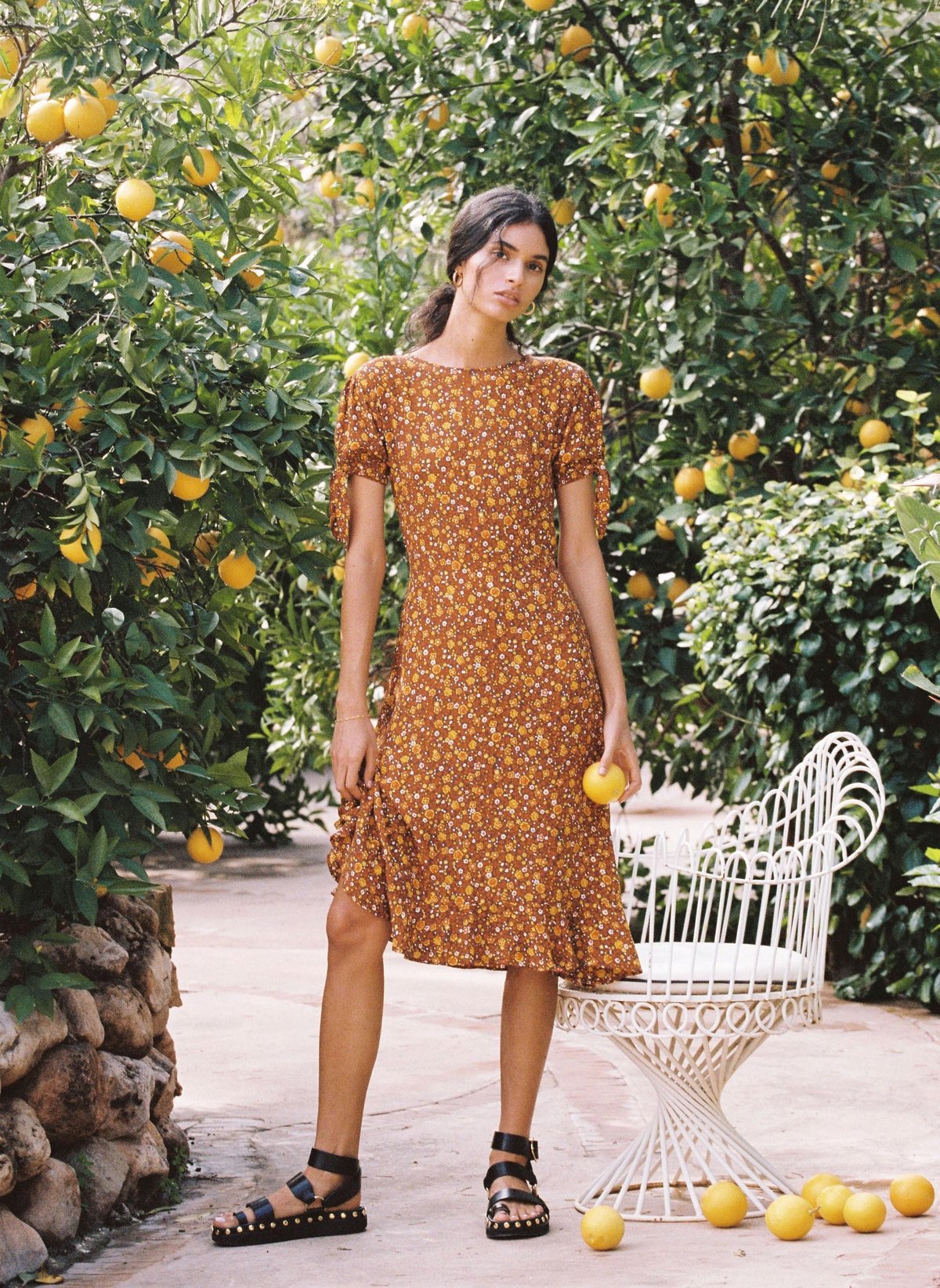 chocolate midi dress
