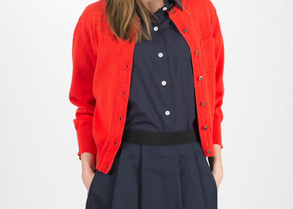 Margaret Howell Neat Crew Neck Cardigan Margaret Howell Neat Crew Neck Cardigan