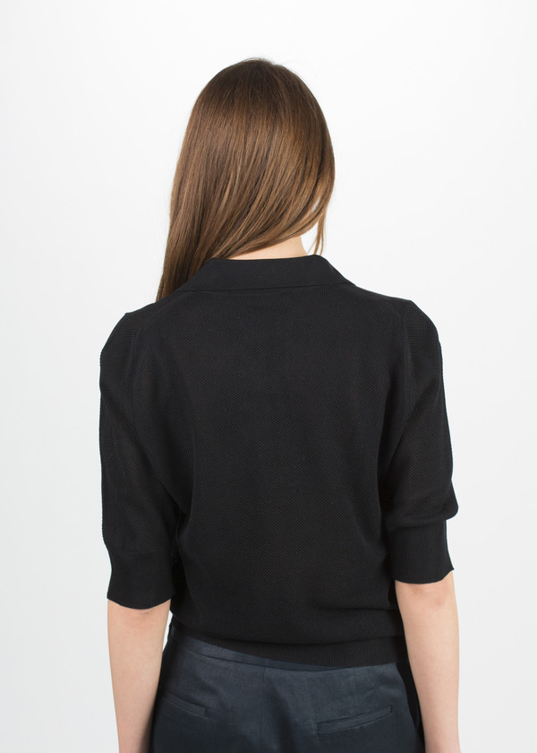 Margaret Howell Open Collar Pique Jumper Margaret Howell Open Collar Pique Jumper