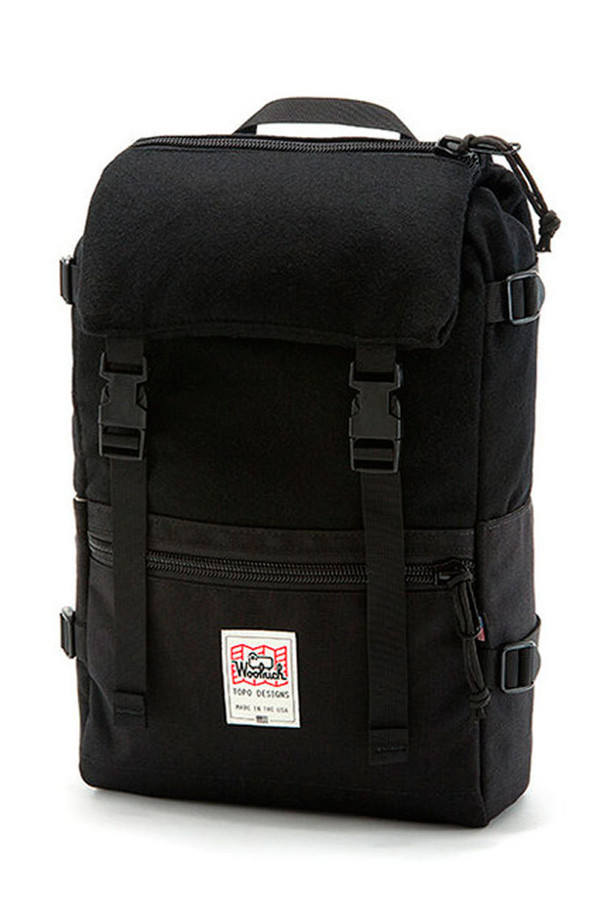 Topo Designs x Woolrich Rover Pack Black Topo Designs x Woolrich Rover Pack Black