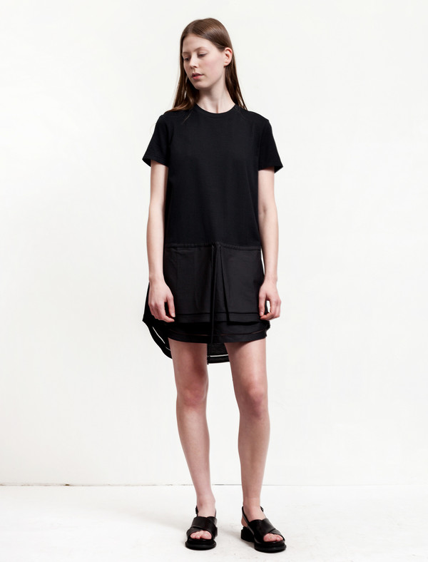 Thakoon Womens Jersey T-Shirt Dress - Black Thakoon Womens Jersey T-Shirt Dress - Black