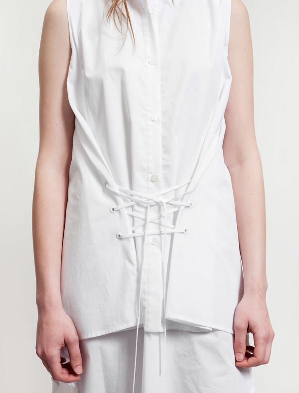 Thakoon Womens Layered Shirtdress - White Thakoon Womens Layered Shirtdress - White