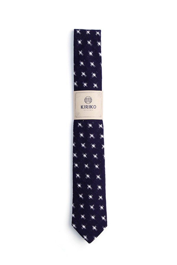 Kiriko Indigo Kasuri-Ori Tie Kiriko Indigo Kasuri-Ori Tie