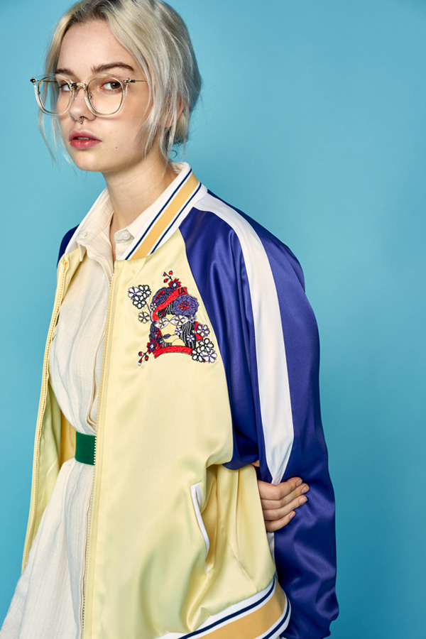 ANOTHER A Satin Embroidered Bomber Jacket ANOTHER A Satin Embroidered Bomber Jacket