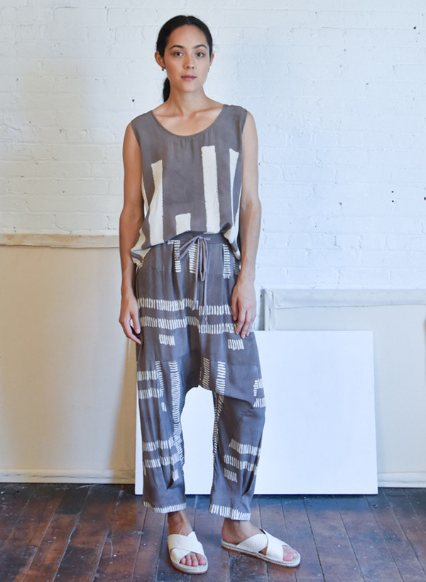Seek Collective Jaipur Pants, dove dashes print Seek Collective Jaipur Pants, dove dashes print