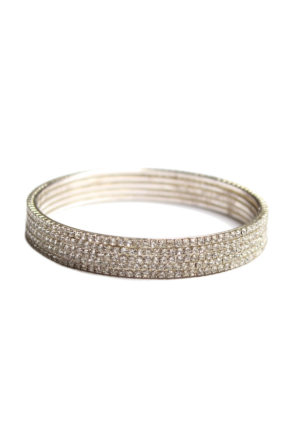Timeless Treasures 5 Row Rhinestone Bangle Timeless Treasures 5 Row Rhinestone Bangle