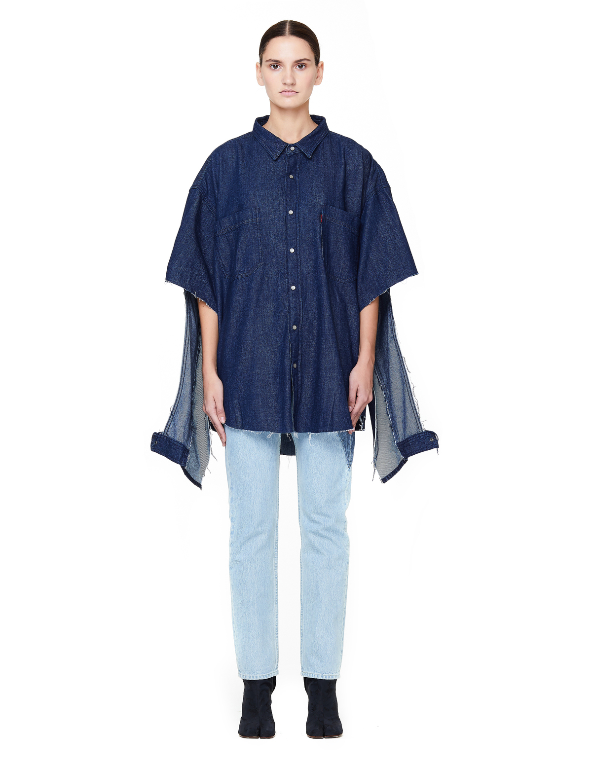 vetements denim shirt
