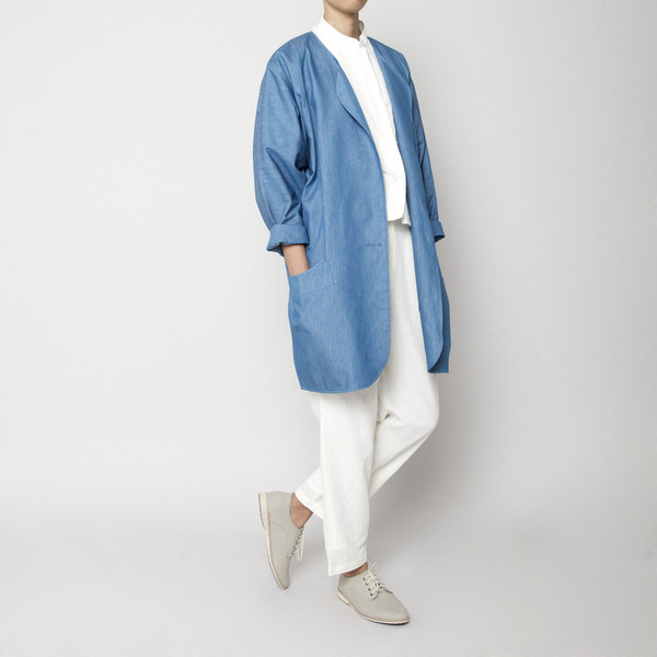 7115 by Szeki Spring Duster Coat- Indigo SS16 7115 by Szeki Spring Duster Coat- Indigo SS16