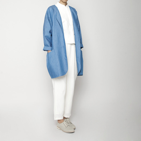 7115 by Szeki Spring Duster Coat- Indigo SS16 7115 by Szeki Spring Duster Coat- Indigo SS16
